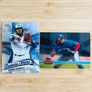 VLADIMIR GUERRERO JR Topps Chrome Refractor Lot x2 - Future Stars, Stadium Club